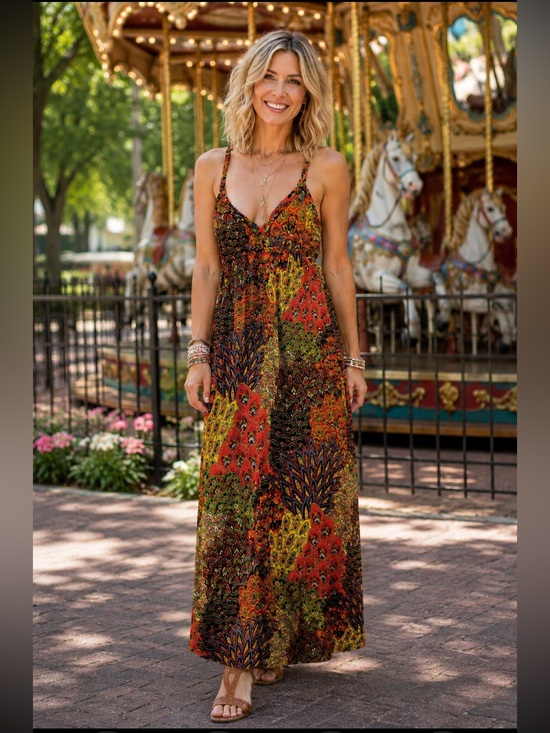 Moa Moa Dresses & Skirts - Moa Moa Vibrant Patterned Dress